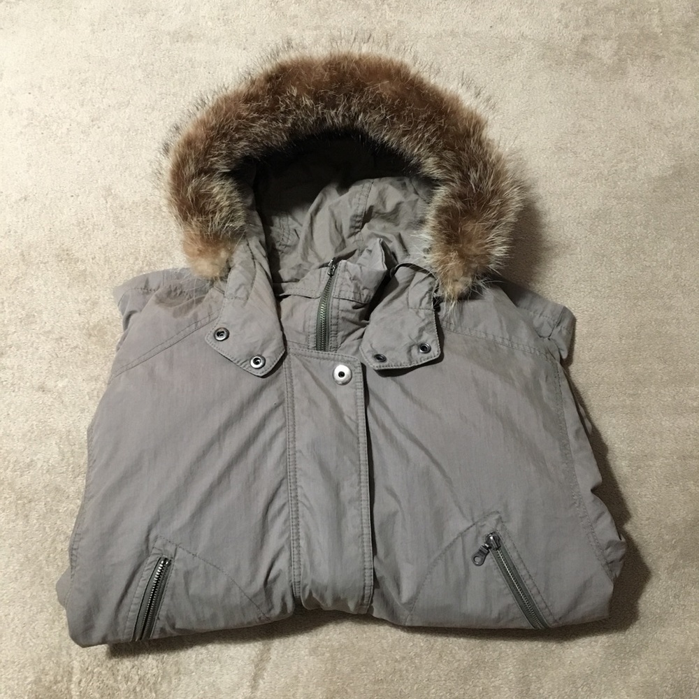 London Fog Trench Coat W/ Fur